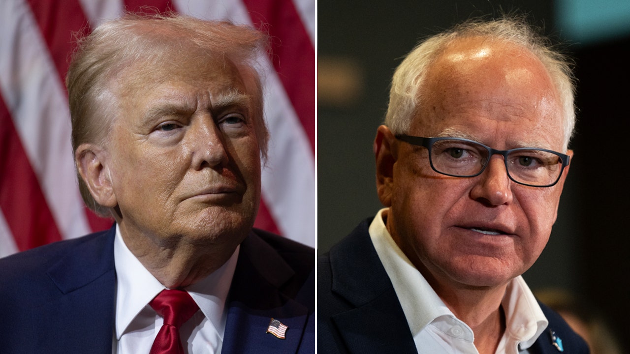 President Donald Trump and Minnesota Gov. Tim Walz. On Friday Walz called for a "shadow government" to provide Americans with the truth about the Trump administration's actions. Getty Images