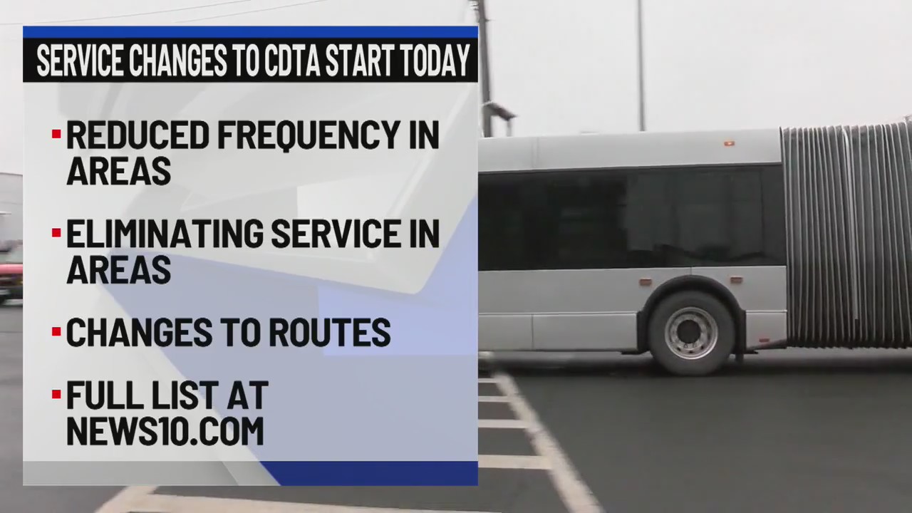 CDTA service changes to begin on Sunday
