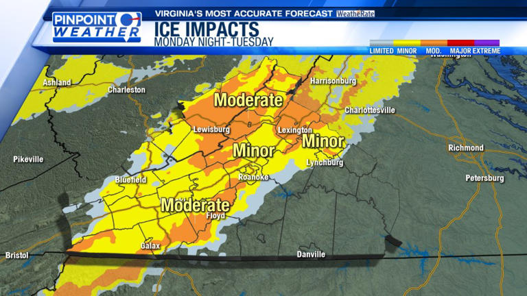 Pinpoint Weather: Sunshine returns tomorrow, freezing rain Tuesday
