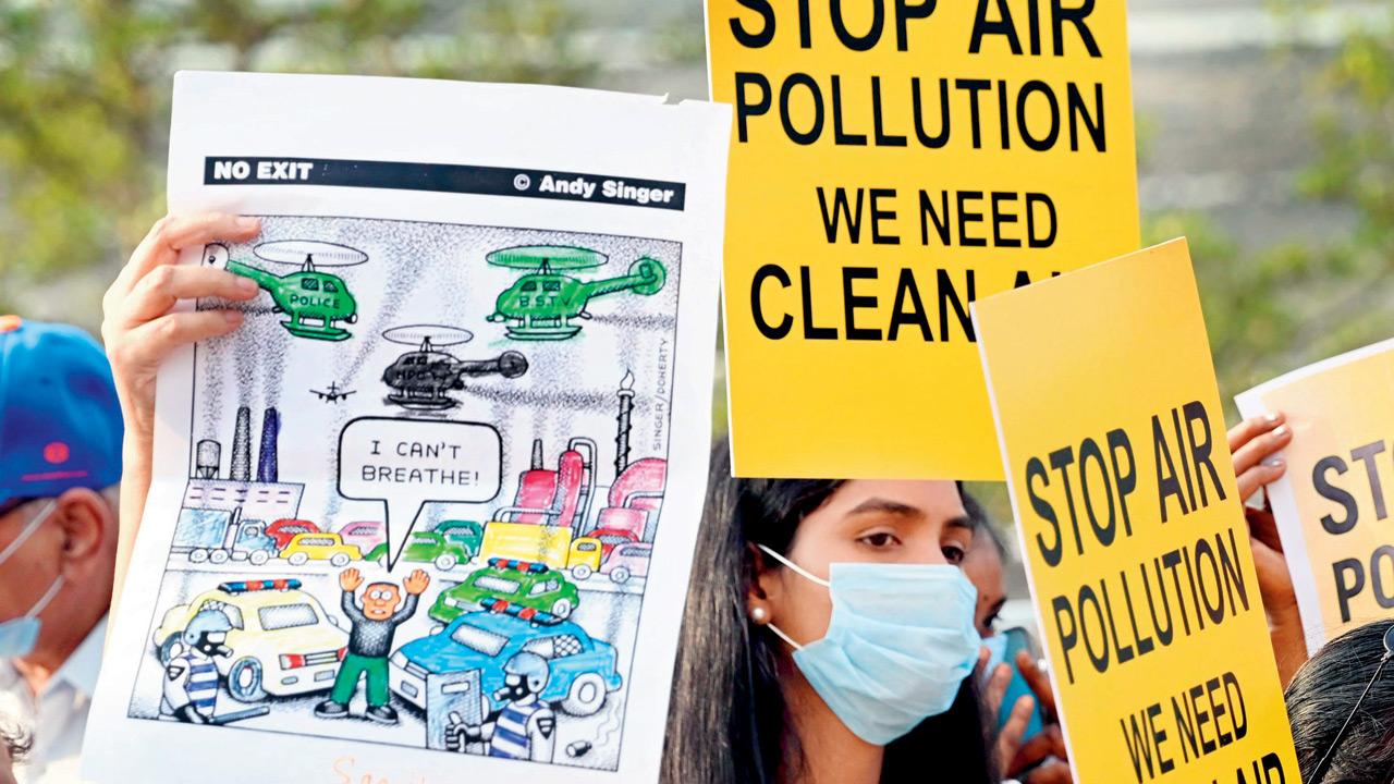 Mumbai’s air crisis sparks protest as 100 residents gather to demand ...
