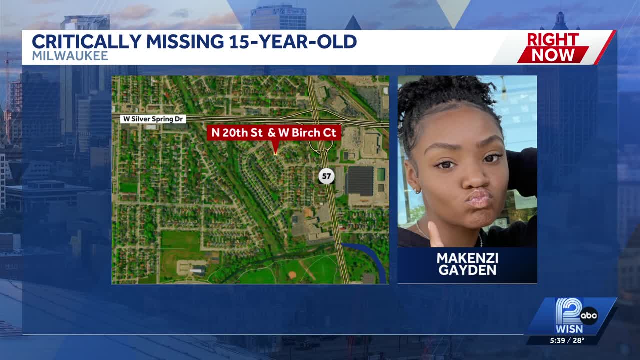 Milwaukee police search for critically missing 15-year-old