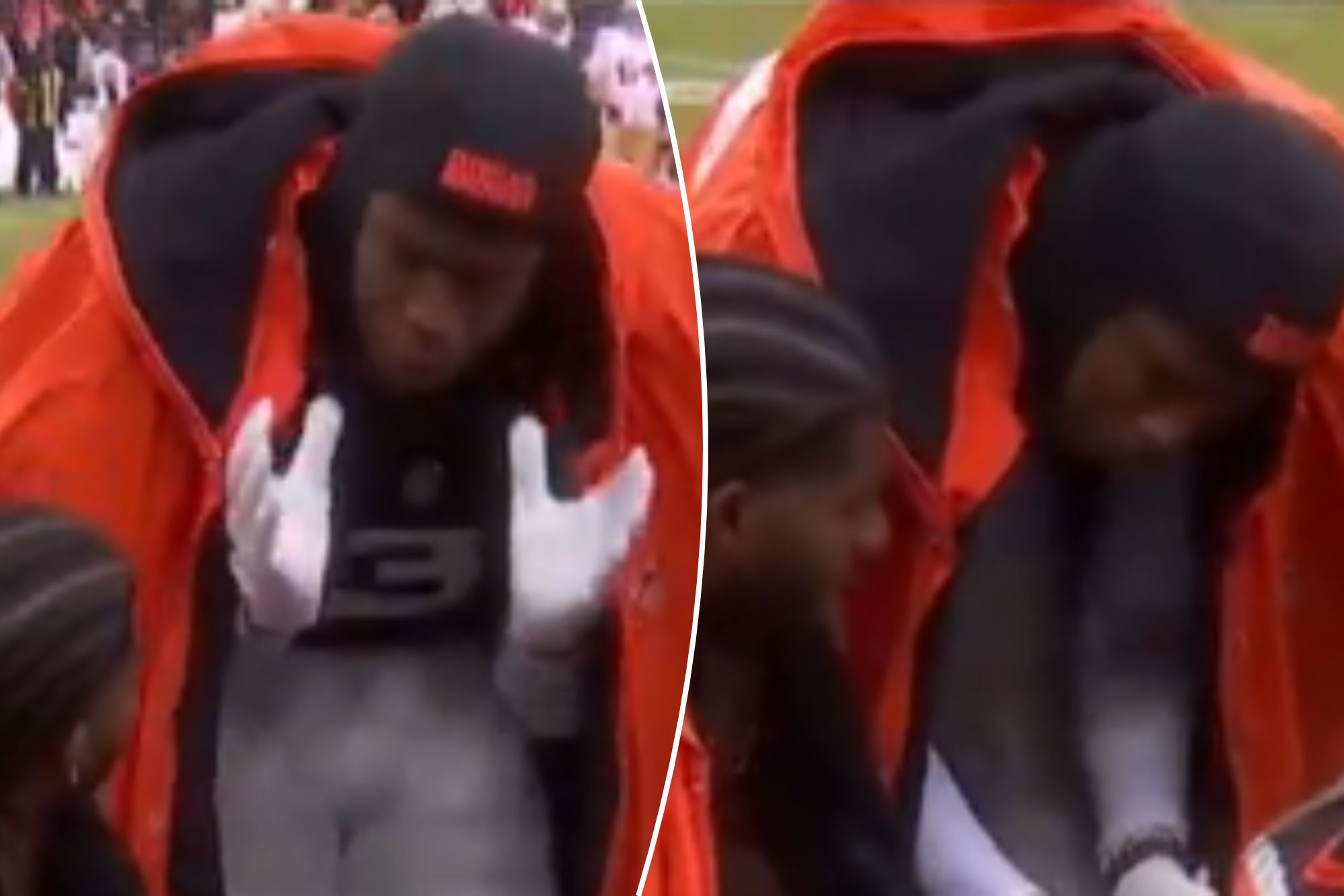 Shedeur Sanders, Jerry Jeudy get animated in sideline conversation during  Browns' loss