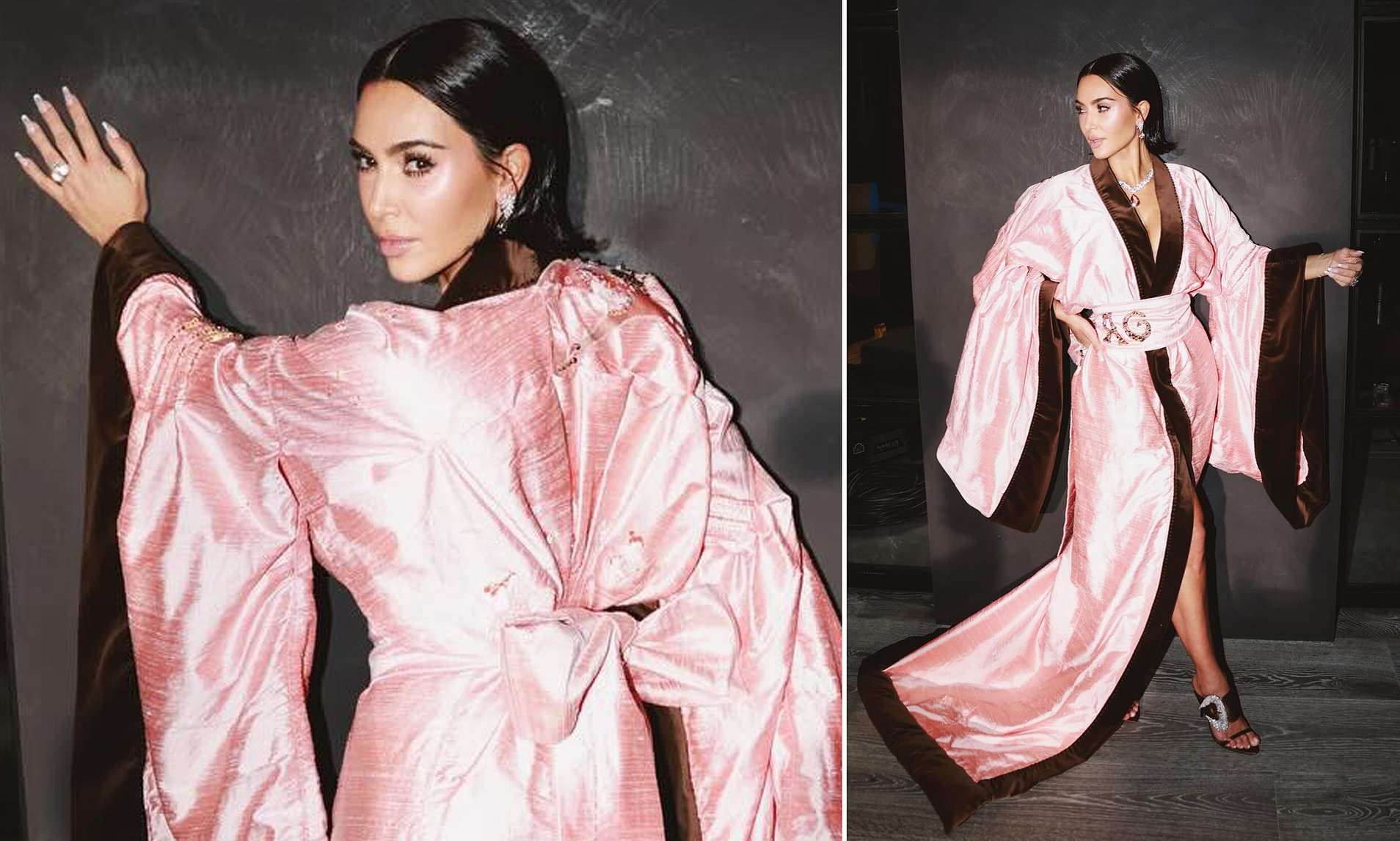Kim Kardashian wears kimono for All's Fair after facing backlash for(00)