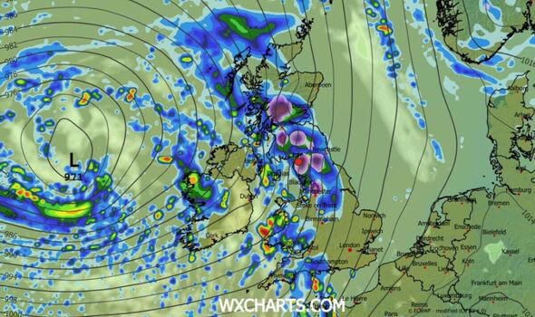 UK weather maps turn purple as Britain hit by '7 snow bombs' all at once