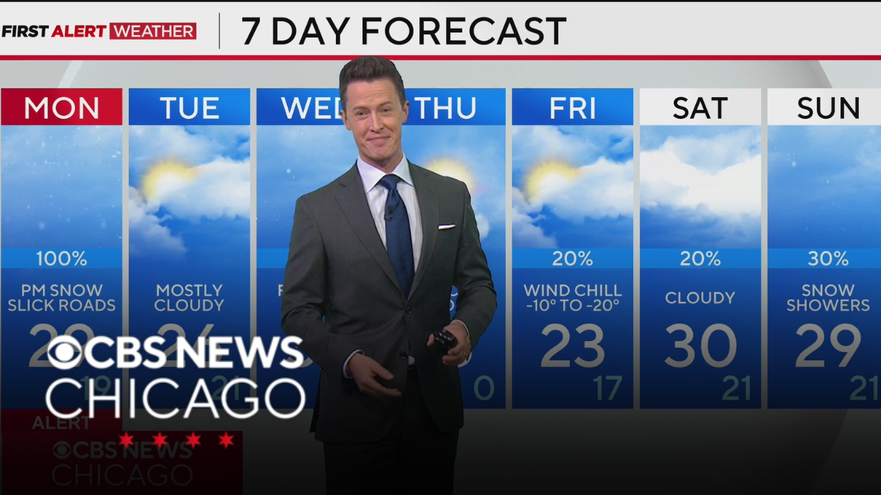 More snow heading to Chicago area late Monday
