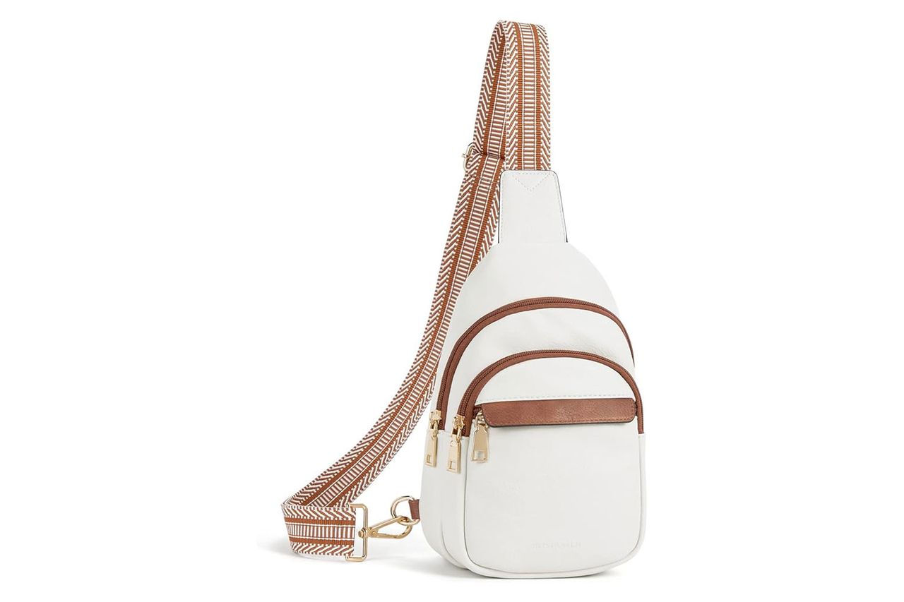 BOSTANTEN Small Sling Bag for Women Leather Crossbody Bags Fanny Pack Chest Bag for Travel