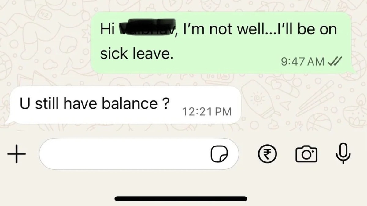 Manager's reply to employee's sick leave request makes Reddit question ...
