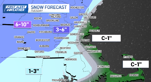 First winter storm of the season Tuesday. Some areas could see 10 ...