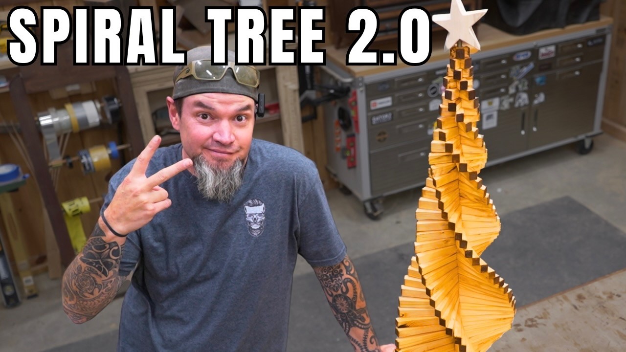 How to Make ONE Board Spiral Tree for Christmas