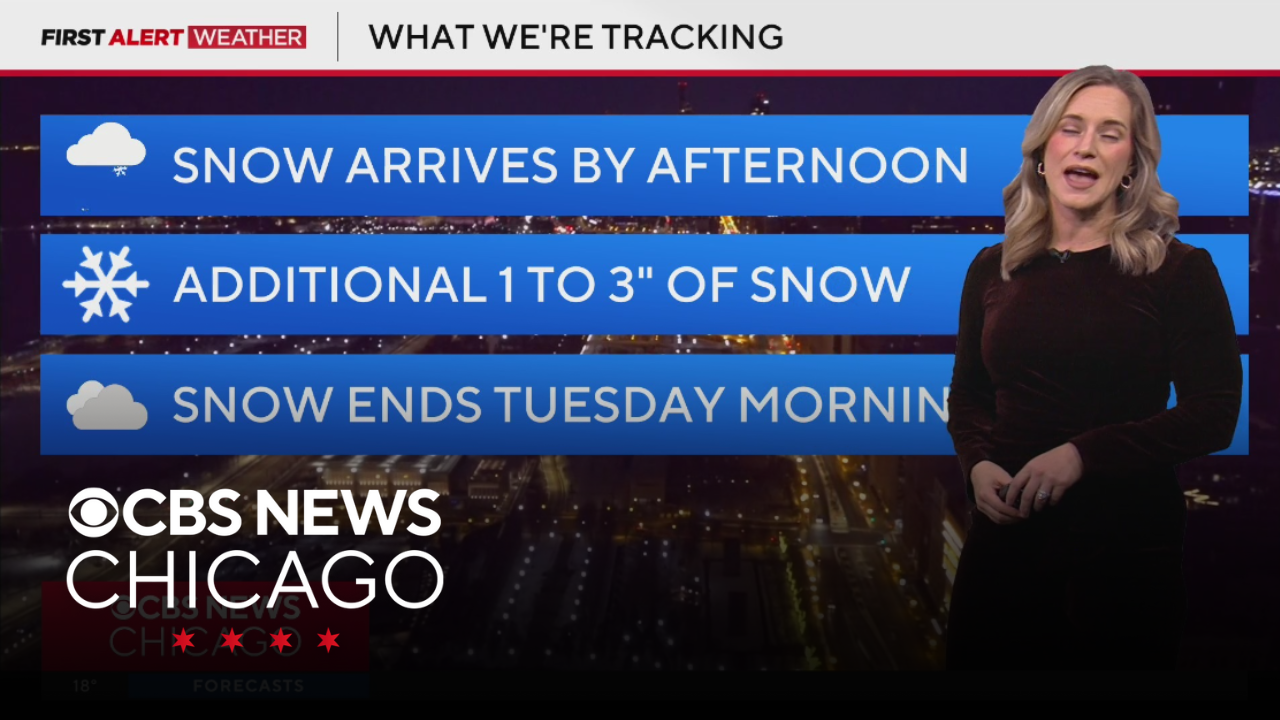More snow arrives by Monday afternoon in Chicago