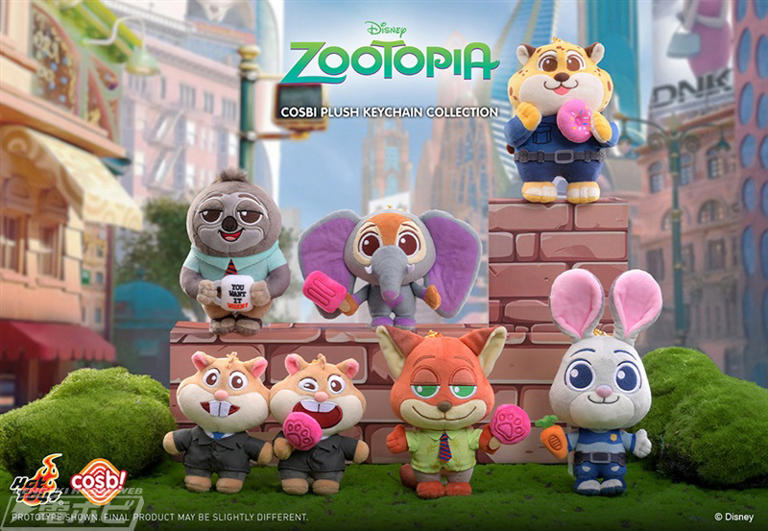 ズートピア　ニック　ジュディ　クロウハウザー　ぬいぐるみストラップ3点セット ズートピア ニック ジュディ クロウハウザー ぬいぐるみストラップ3点