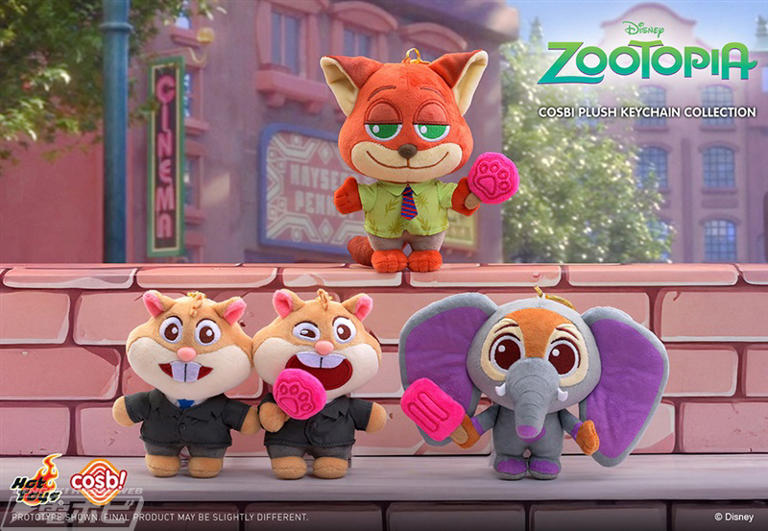 ズートピア　ニック　ジュディ　クロウハウザー　ぬいぐるみストラップ3点セット ズートピア ニック ジュディ クロウハウザー ぬいぐるみストラップ3点