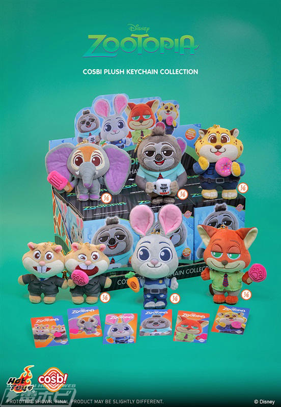 ズートピア　コスビ　ジュディ　ニック　クロウハウザー　フィギュア ズートピア』ジュディやニック、クロウハウザーたちといつも一緒！約12