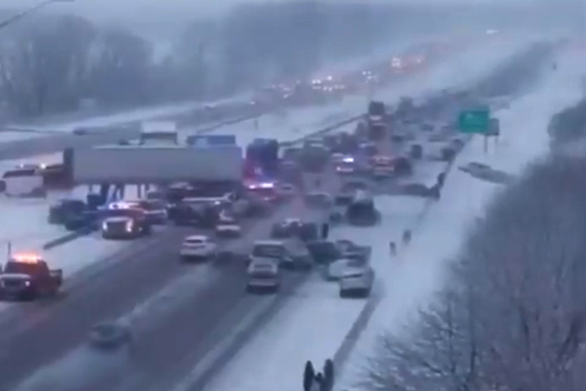 Huge 45 car pileup in snow ‘largest wreck firefighters have seen’