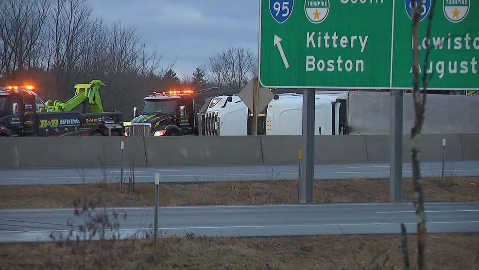 Exit 45 on I-95 reopens after tractor-trailer rollover in South Portland
