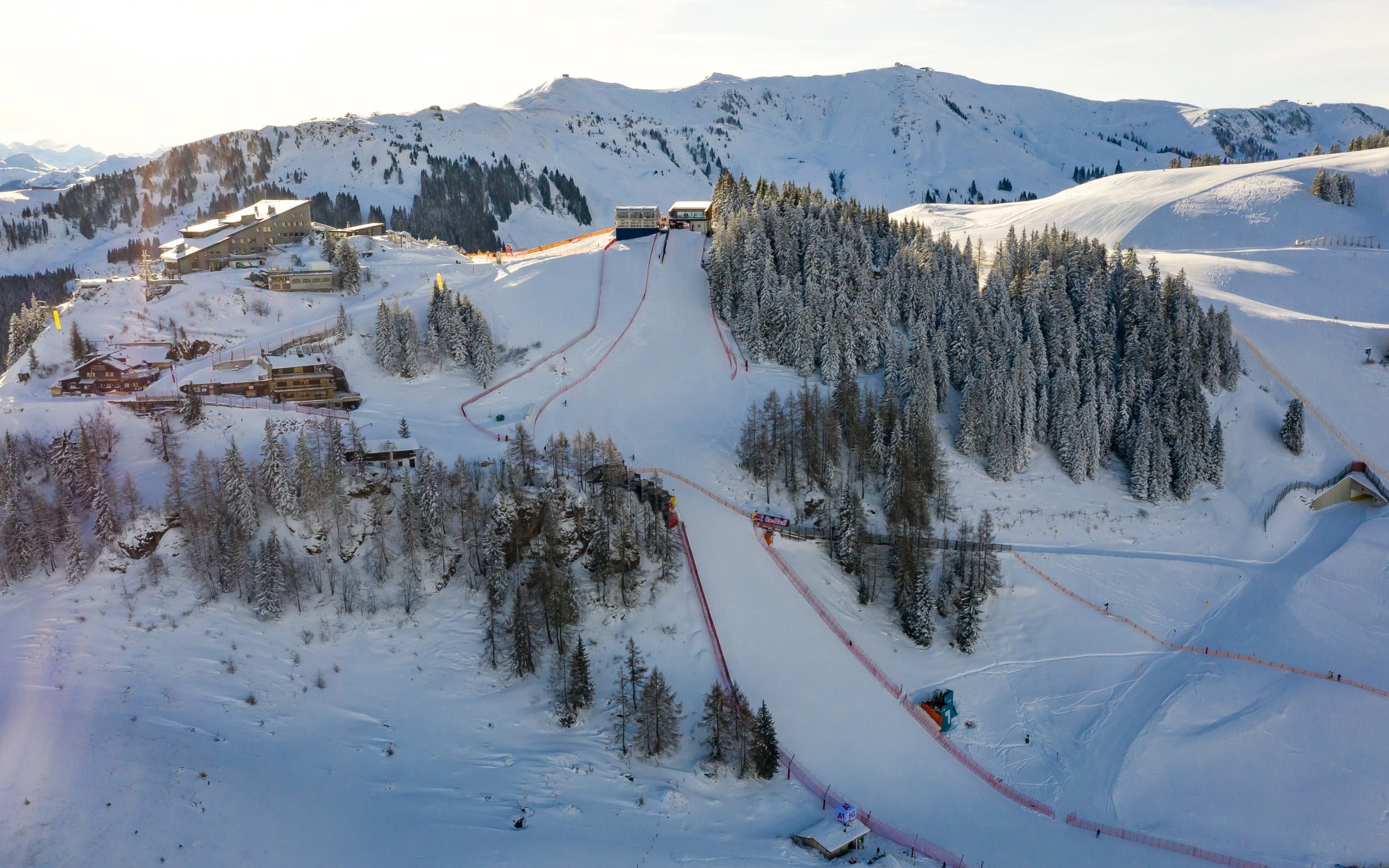 The Streif downhill skiing slope