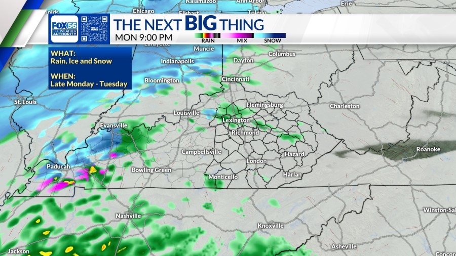 LIST: Kentucky counties under weather advisory as snow, ice