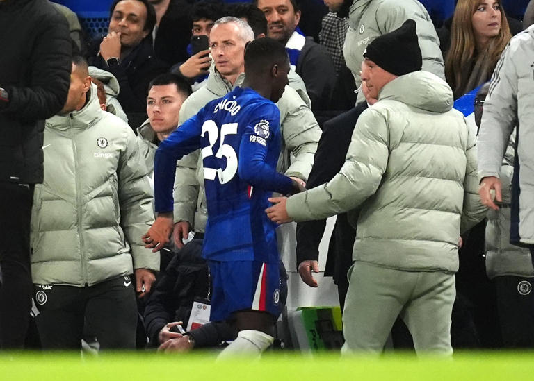 Moises Caicedo was sent off against Arsenal