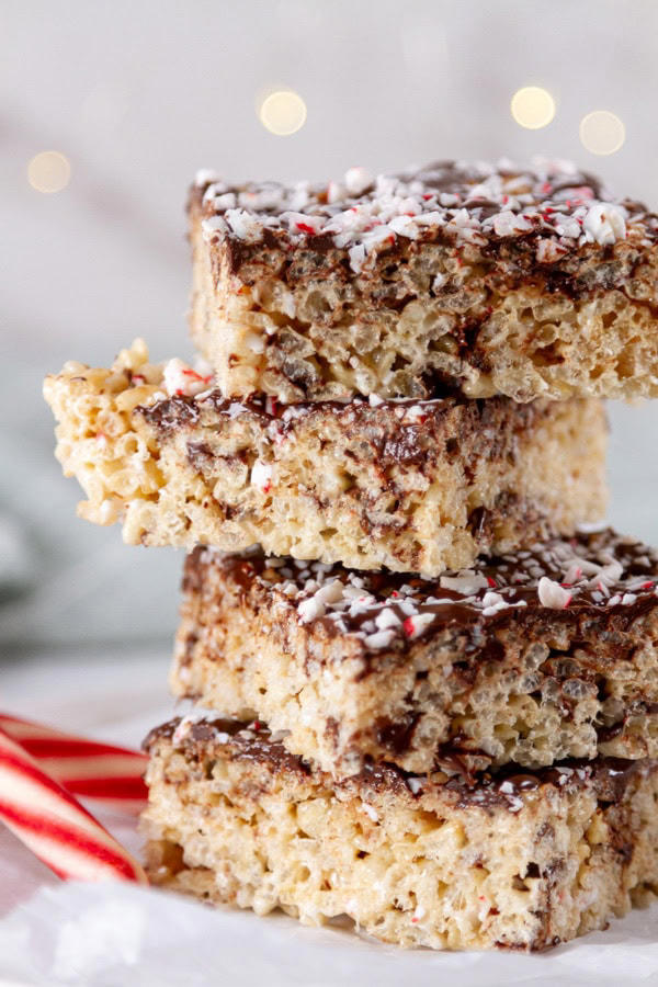 Peppermint Rice Krispies Treats