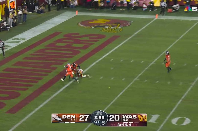 Broncos-Commanders ref's face says it all as Terry McLaurin touchdown ...