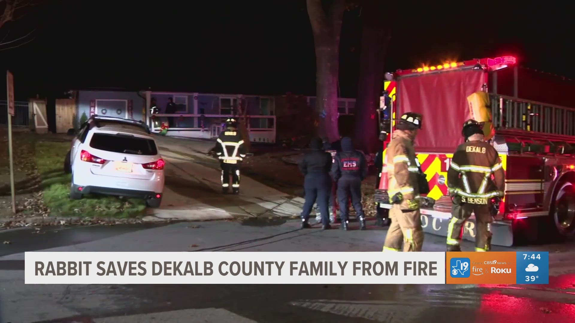 Rabbit saves Georgia family from fire