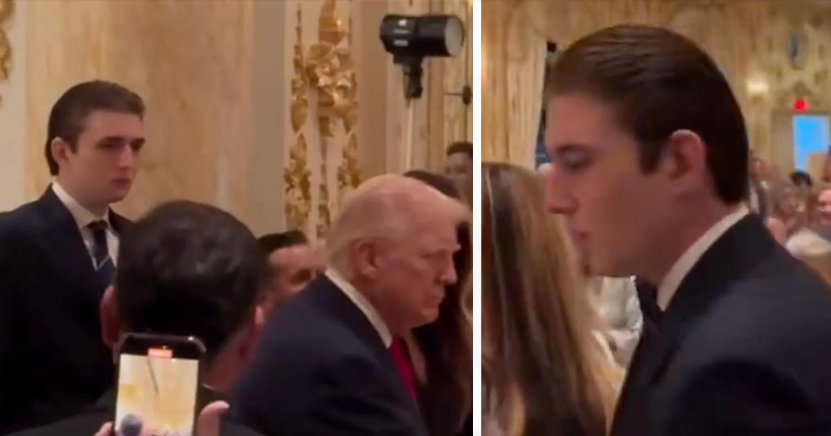 Barron Trump sparks internet frenzy with rare Thanksgiving appearance ...