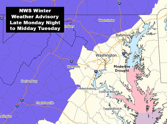 CWG Live: Wintry mix late tonight before rain Tuesday, then cold all week