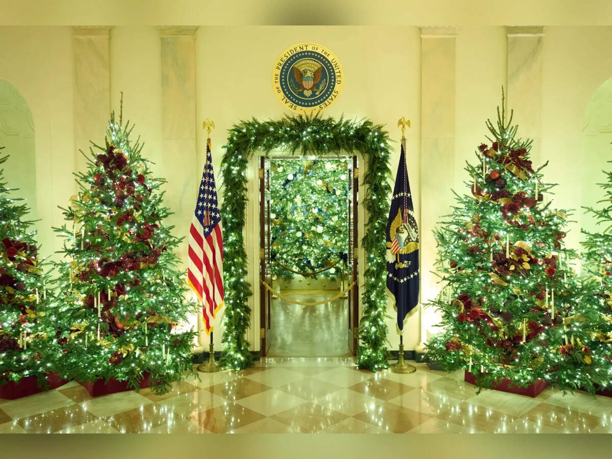 Melania Trump reveals white house Christmas decorations with “home is ...