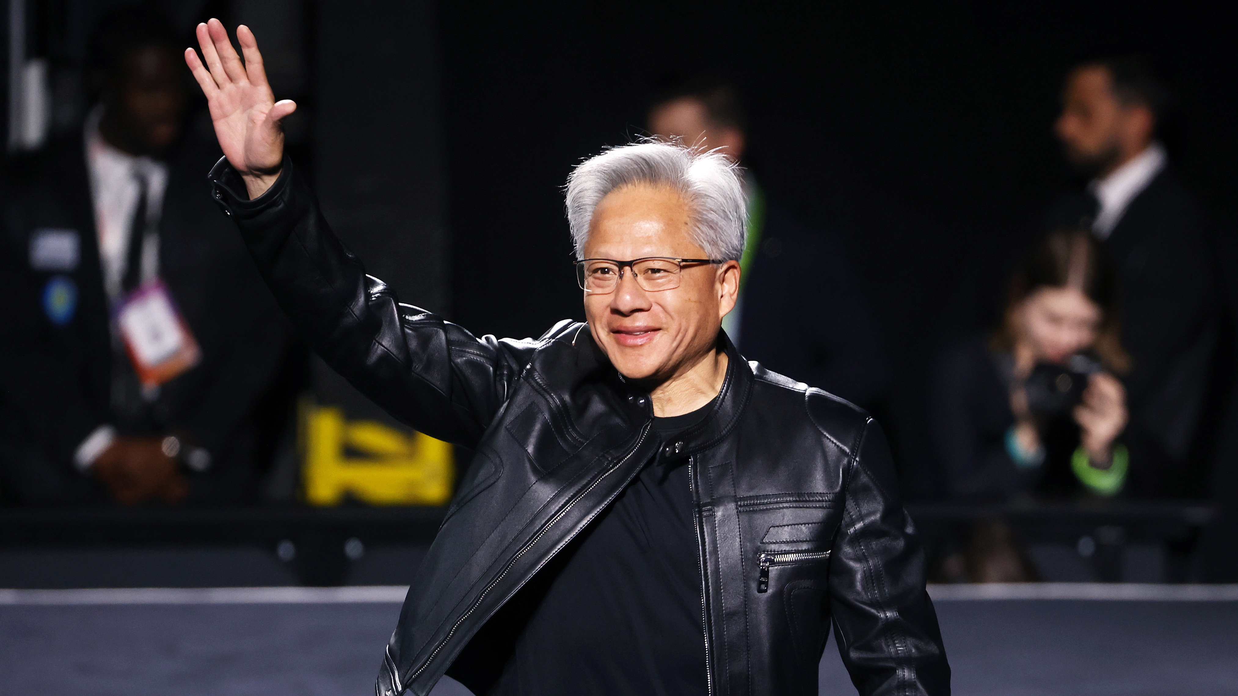 PARIS, FRANCE - JUNE 11: Co-founder and chief executive officer of Nvidia Corp., Jensen Huang attends the 9th edition of the VivaTech trade show at the Parc des Expositions de la Porte de Versailles on June 11, 2025, in Paris. VivaTech, Europe's largest tech trade show, offers a unique digital format for four days of reconnection and recovery through innovation. The event brings together startups, CEOs, investors, technology leaders, and all the digital transformation players shaping the future of the internet. Founded in 2016 by Publicis Groupe and Groupe Les Echos, this annual technology conference, also known as VivaTech, is dedicated to promoting innovation and startups.. (Photo by Chesnot/Getty Images)