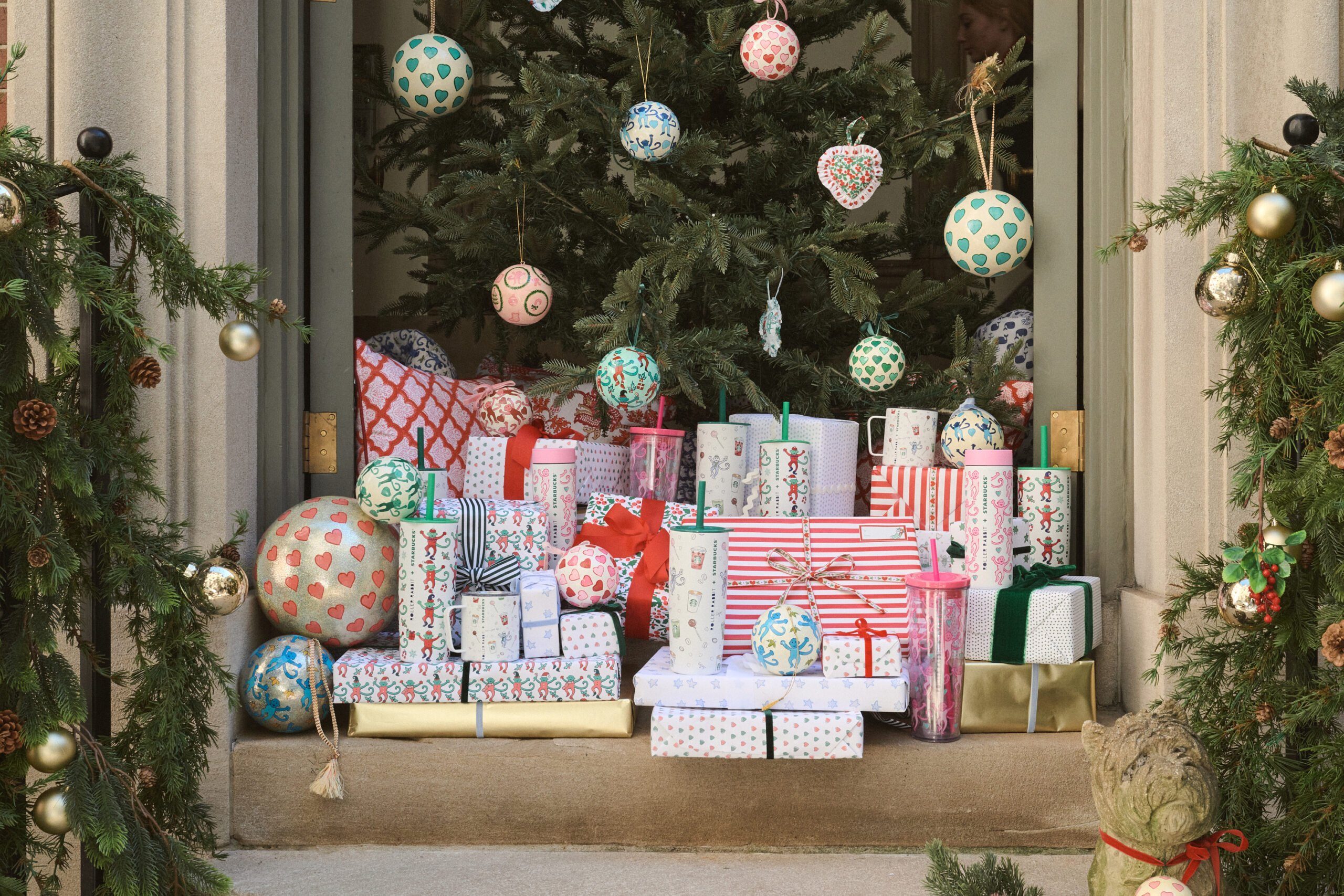 Starbucks × Roller Rabbit unveil colorful, playful holiday merch collection