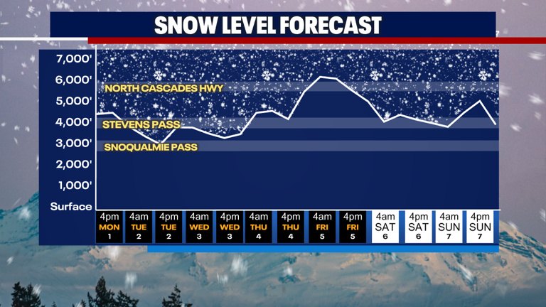 Seattle weather: Cold start to December, light rain at times