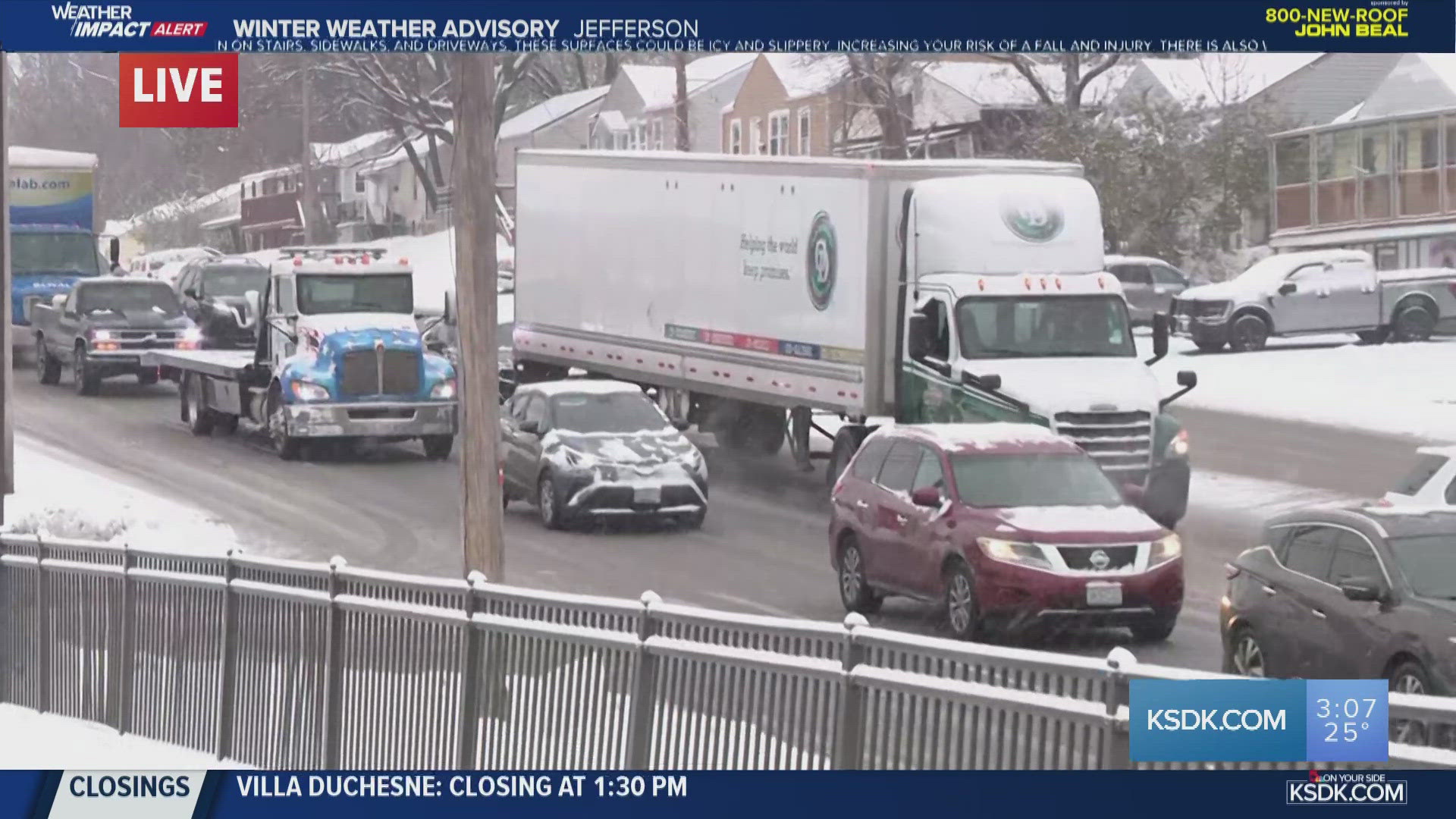 St. Louis crews race to treat slick roads