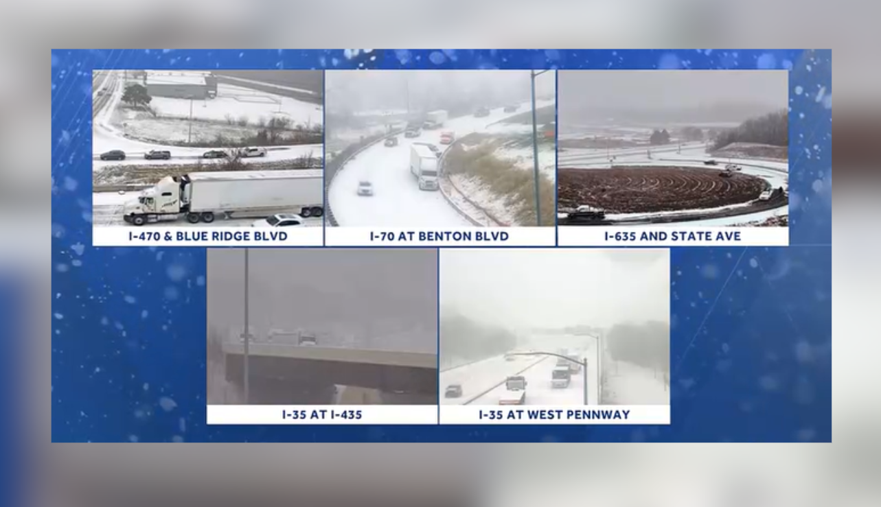 'Use caution': Crews work to clear snow-covered roads around Kansas City