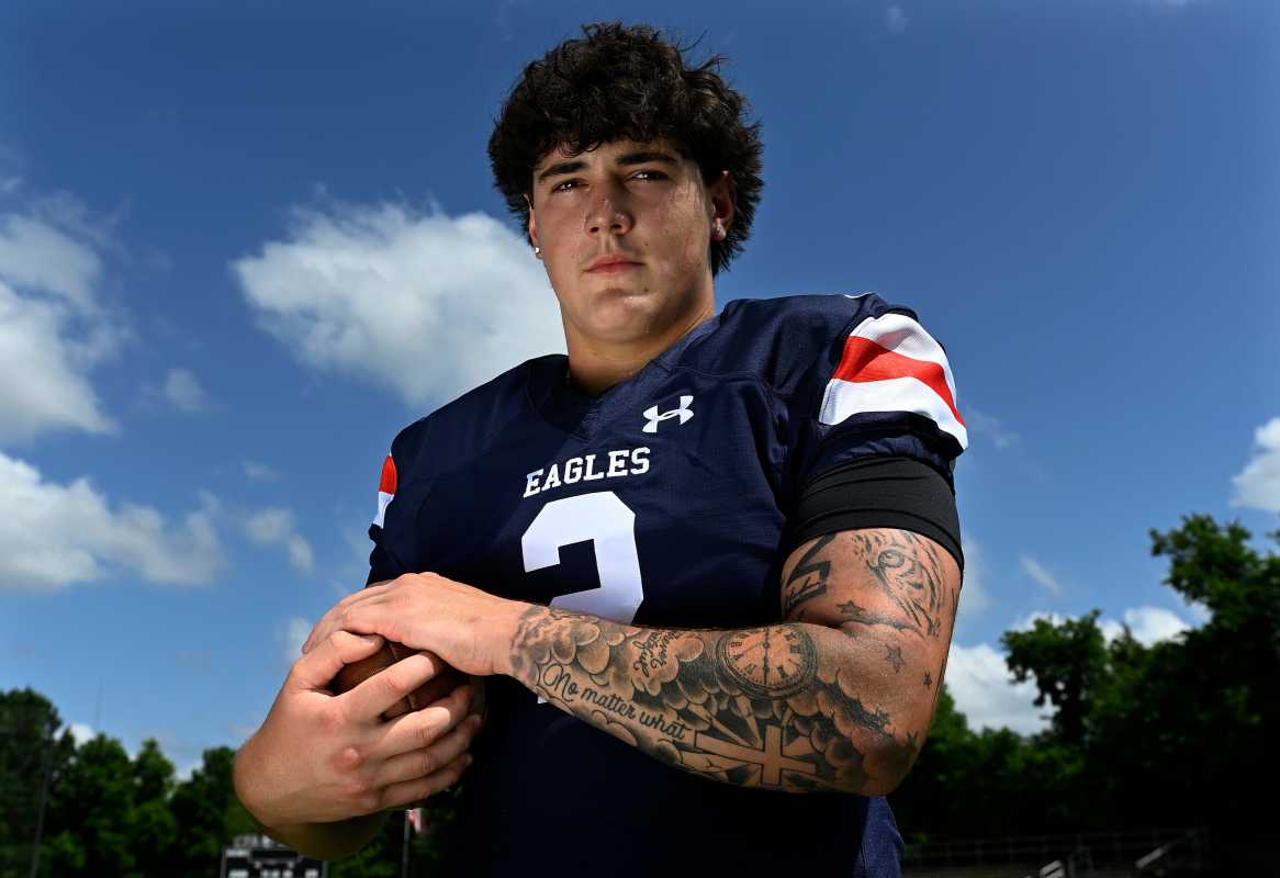 Nashville Christian quarterback Jared Curtis. © Mark Zaleski / The Tennessean / USA TODAY NETWORK via Imagn Images