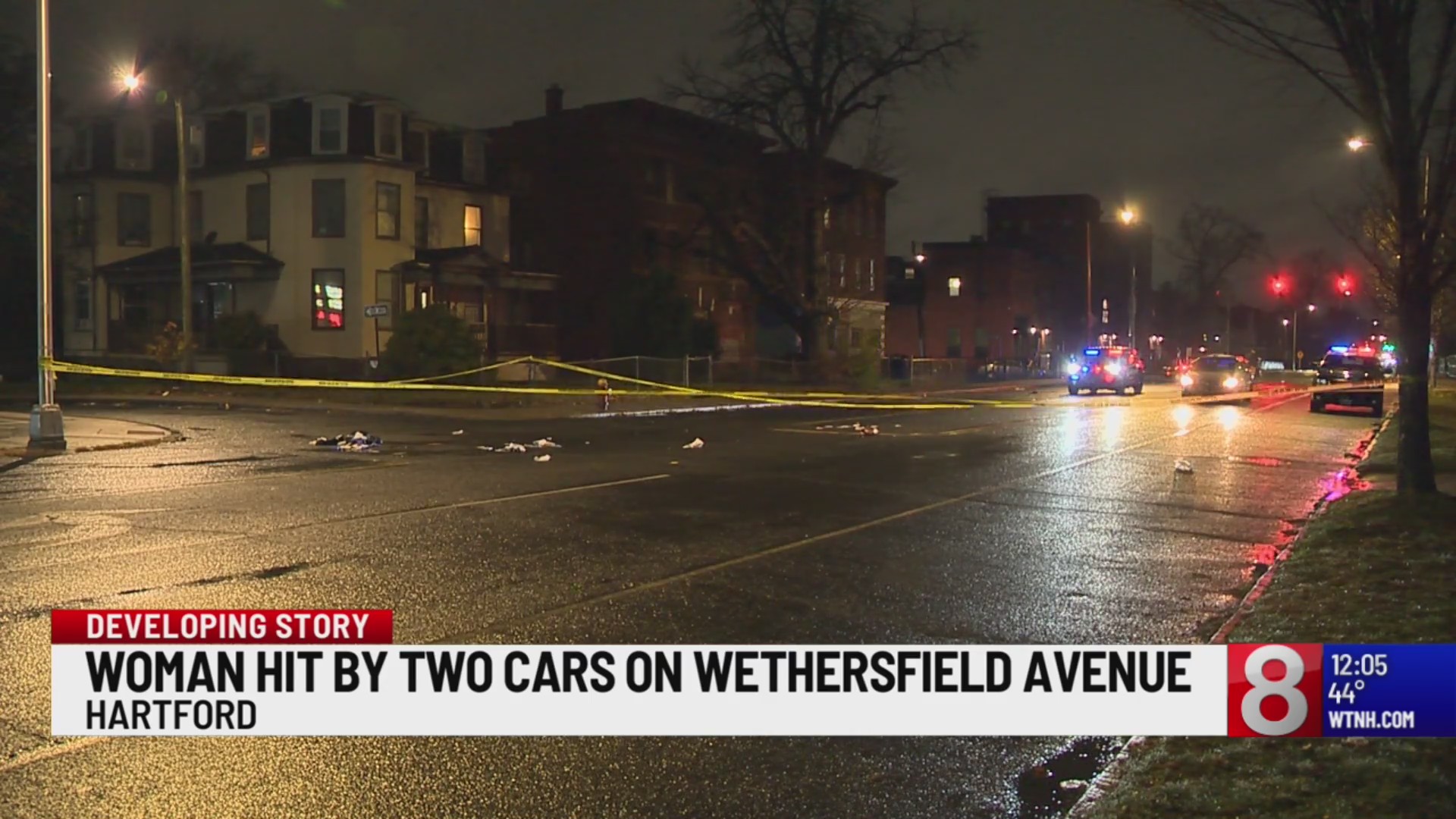 Woman in critical condition after being struck by 2 vehicles in Hartford