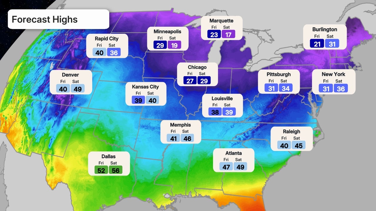 First Week Of Meteorological Winter Will Bring Record Cold To Millions Across The U.S.