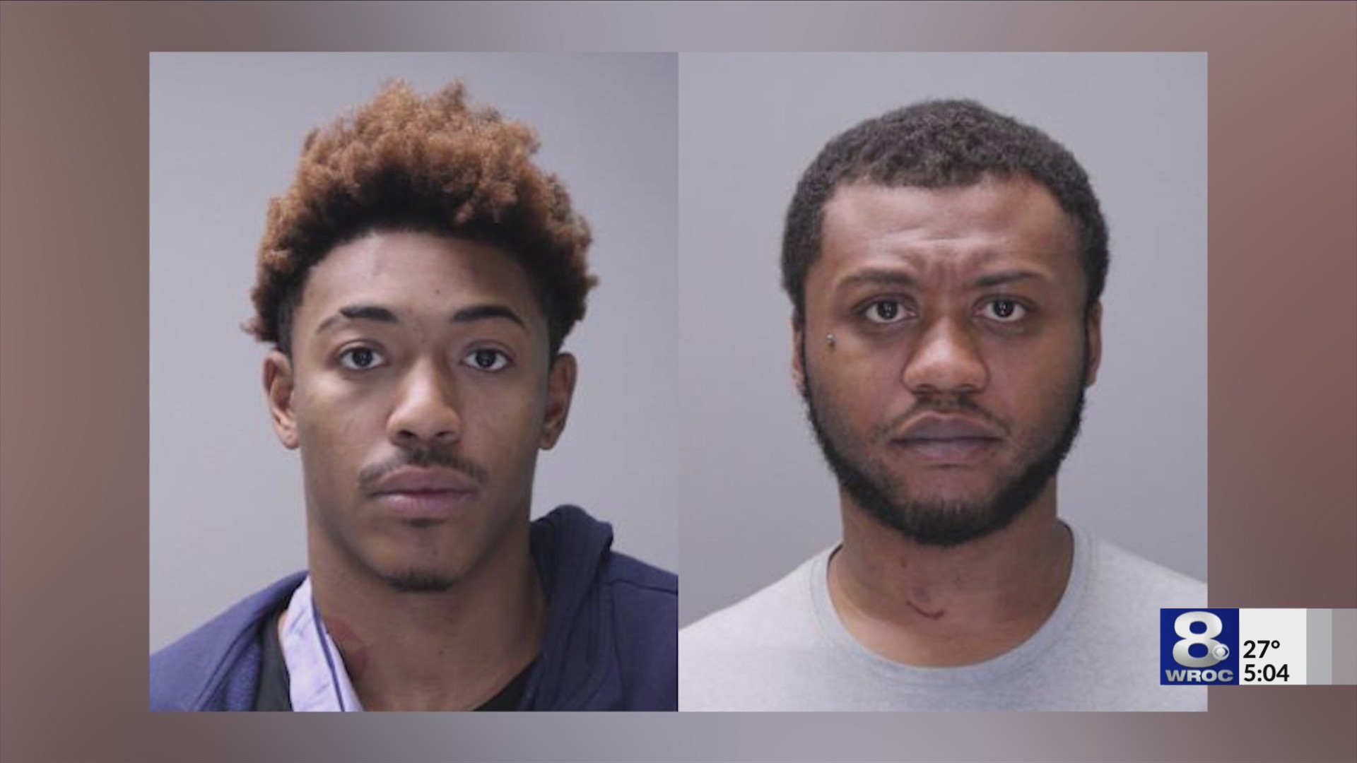 Two men accused of Victor car robbery arrested after chase