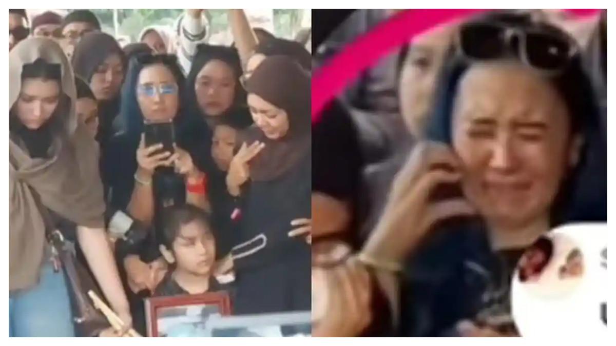 Wanita Berambut Biru di Pemakaman Bikin Geger