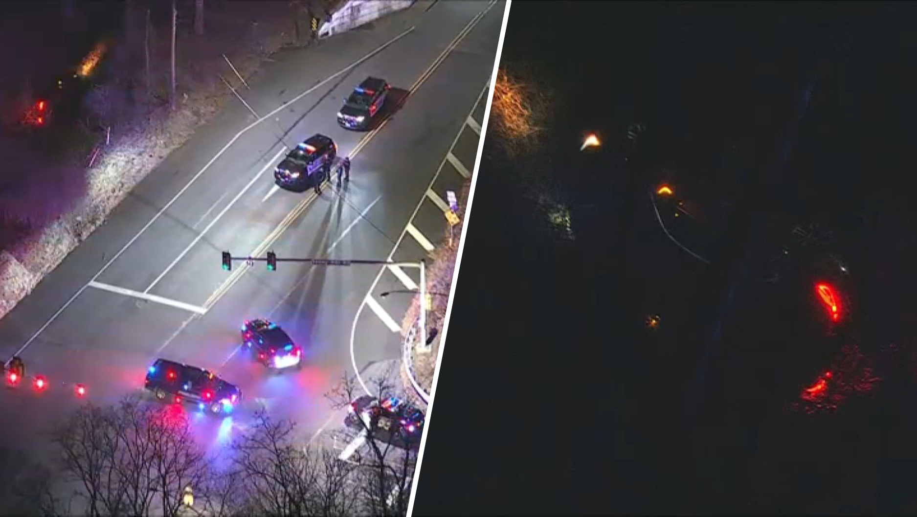 NJ police chase crosses into Pa., ends with car flipped over in ditch