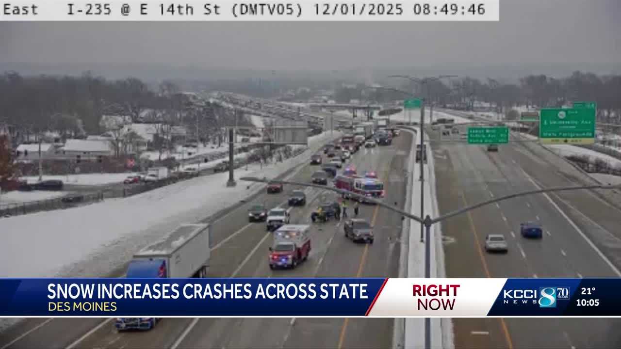 More than 200 crashes reported as Iowa digs out from heavy snowfall
