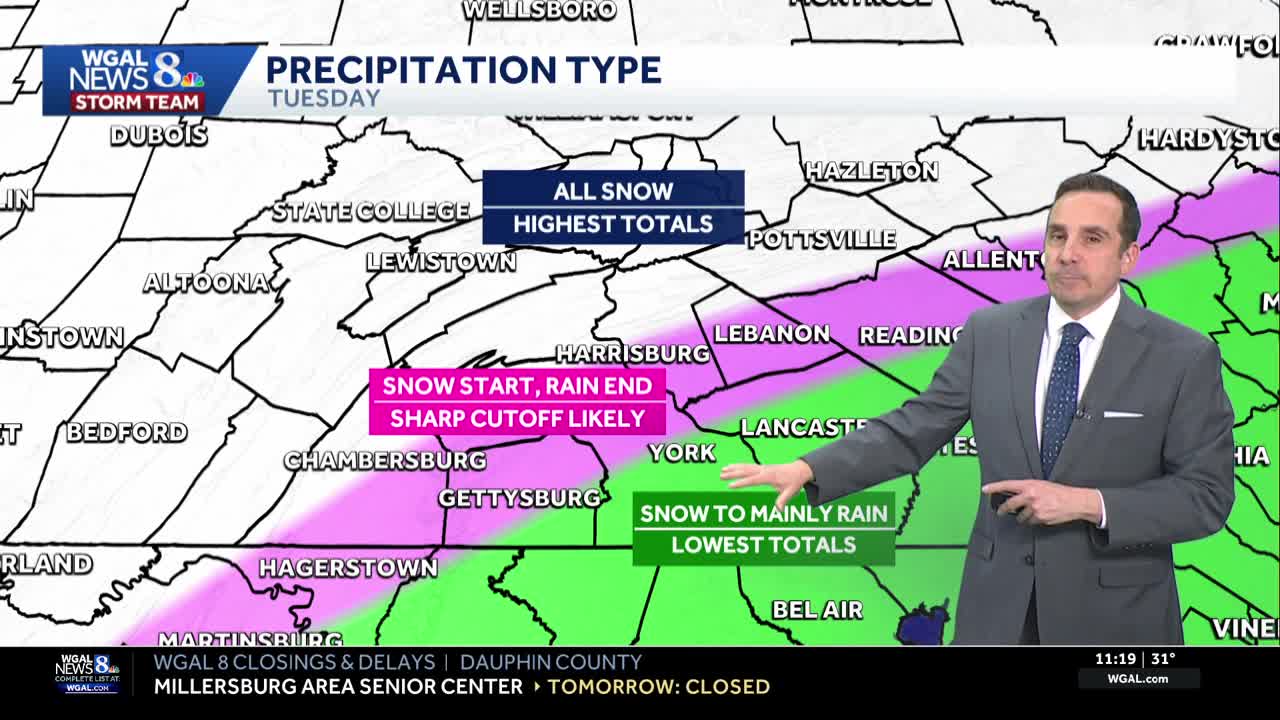 Alert: Snow, WIntry Mix, Rain Tuesday