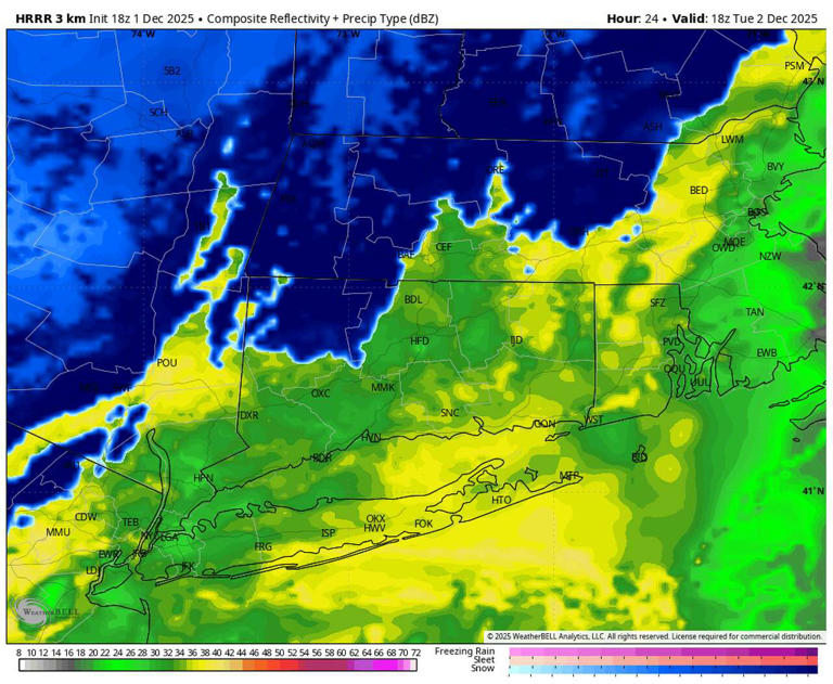 Shift in winter storm changes Connecticut snow predictions for Tuesday