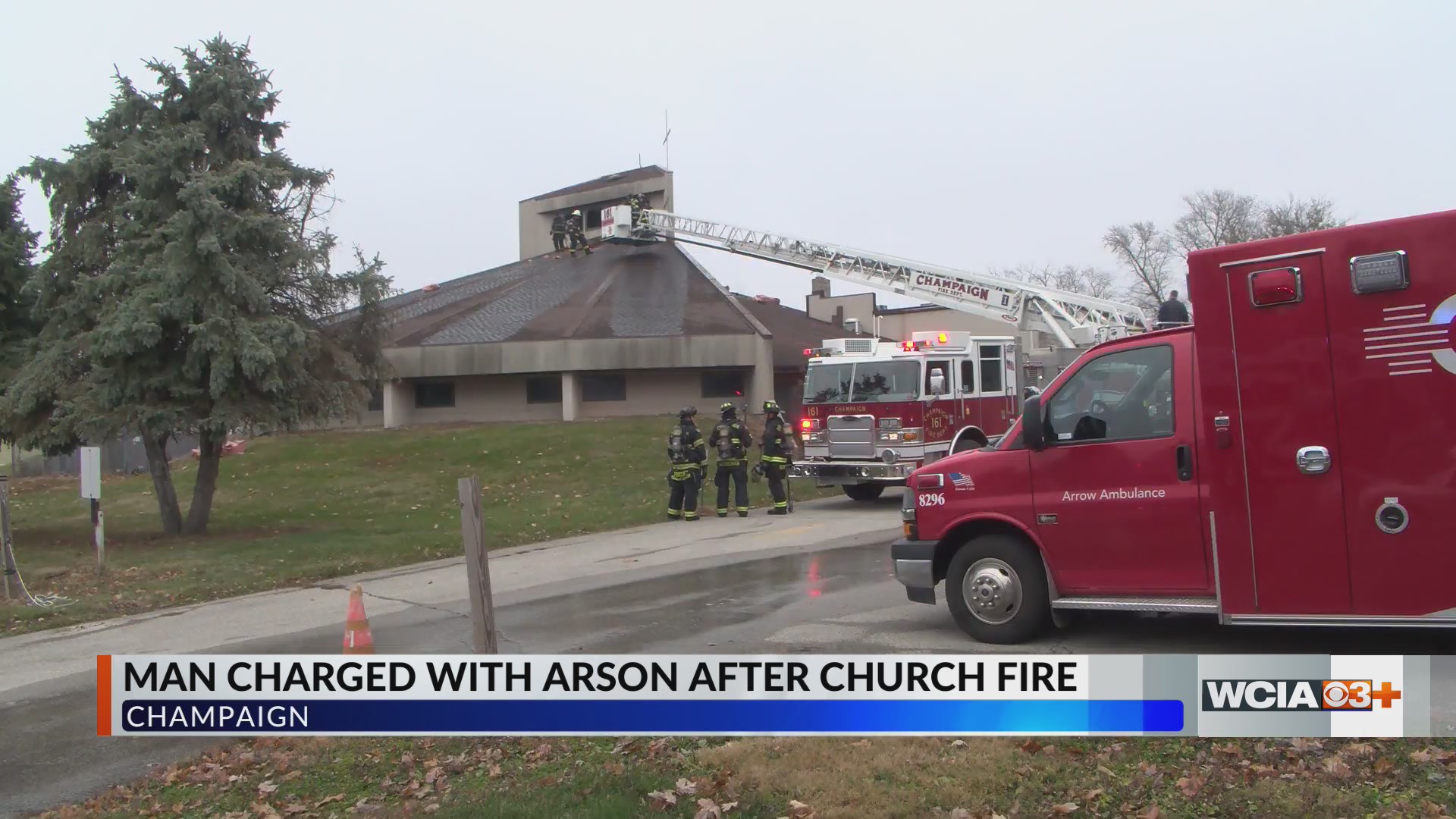 Champaign man accused of church arson pleads not guilty