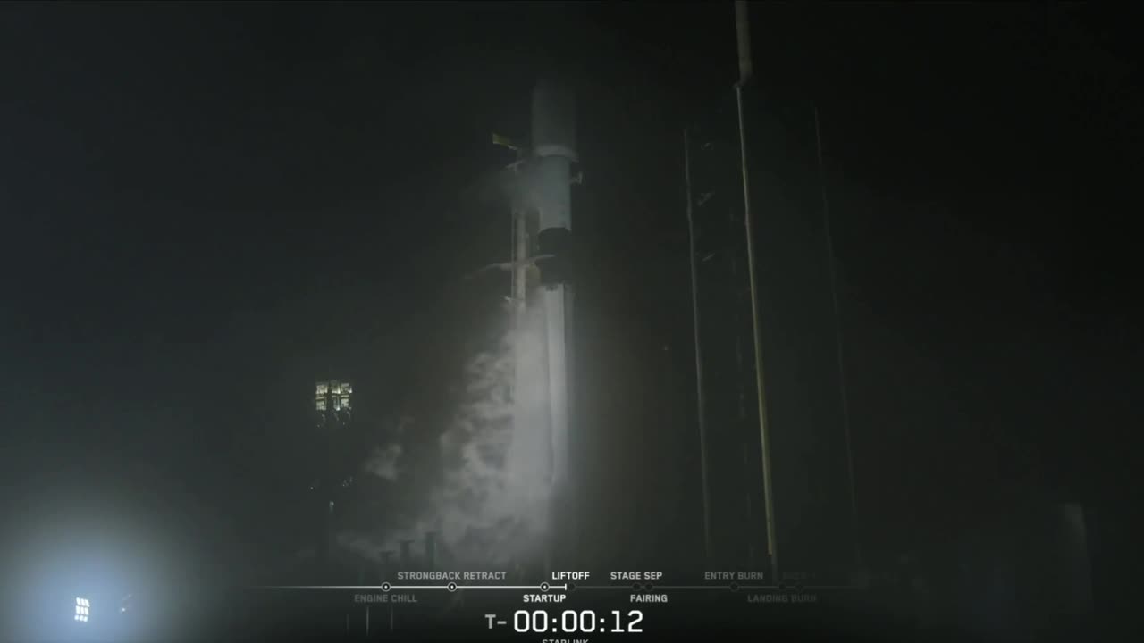SpaceX Falcon 9 rocket fires Starlink satellites into space