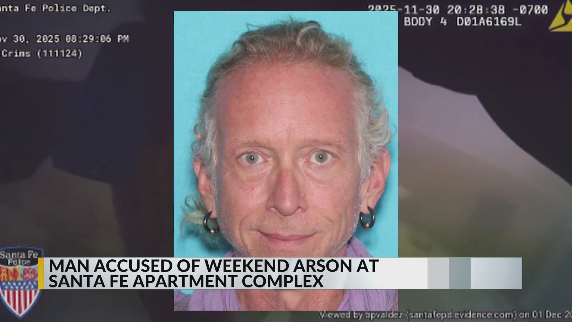 Arson suspect arrested during fire at apartment complex in Santa Fe