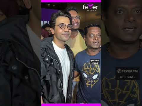 Rajkumar Rao distributes a sweet for the media on the birth of his son