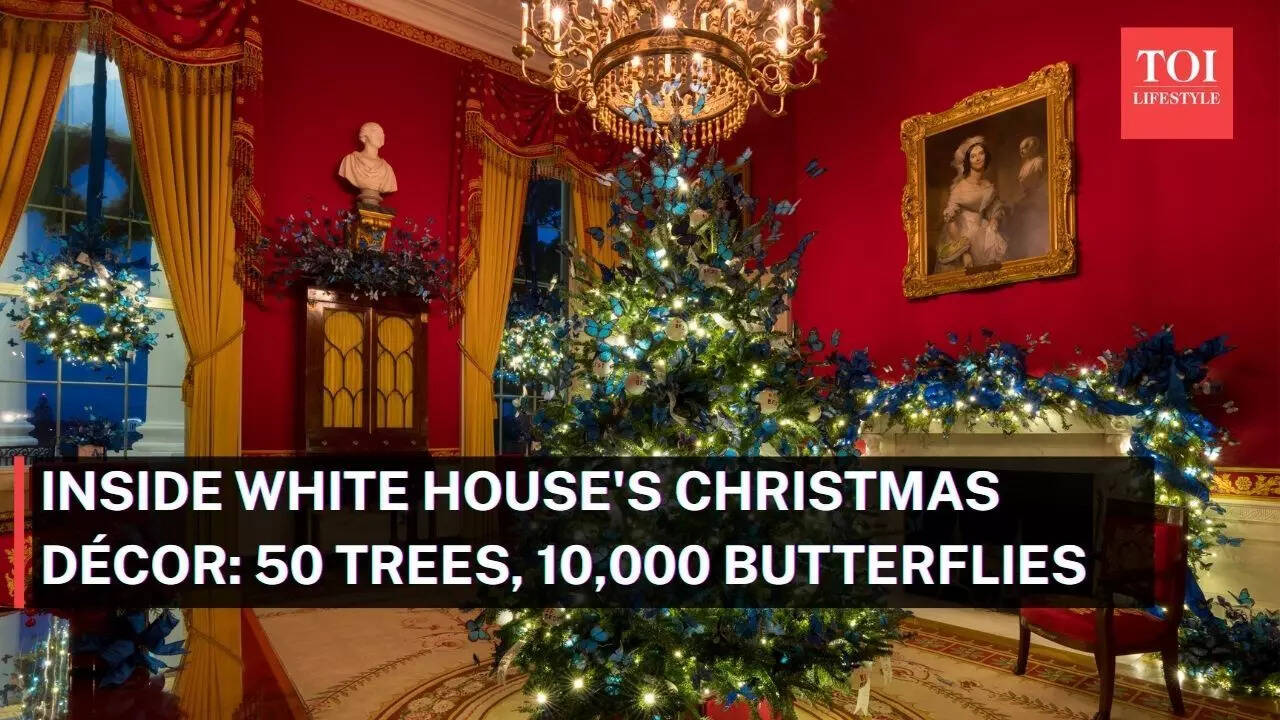 50 Christmas trees, 10,000 butterflies: Melania Trump gives a sneak ...