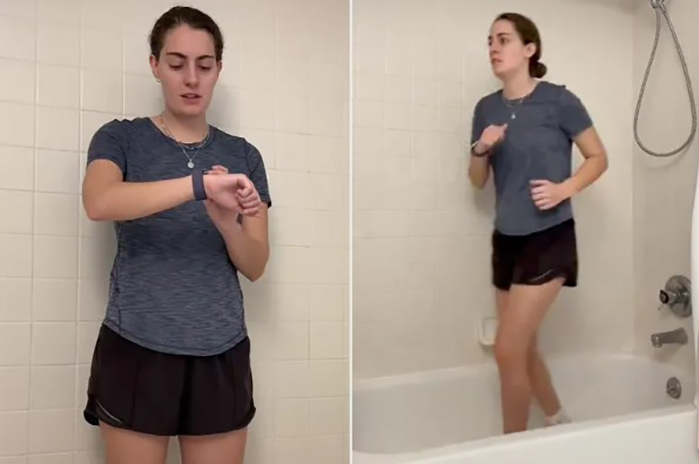 Video cô gái chạy 1,6 km trong bồn tắm hút gần 2 triệu lượt xem