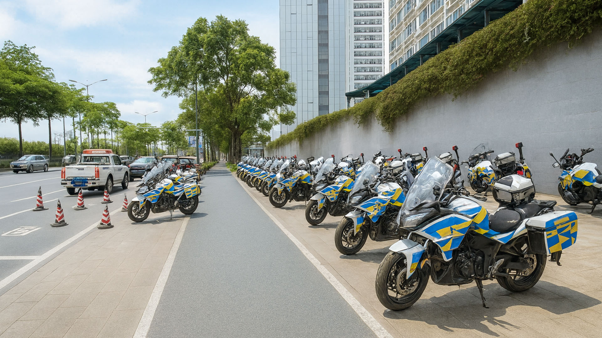 Kota di Mana Motor Polisi Selalu Teratur Rapi