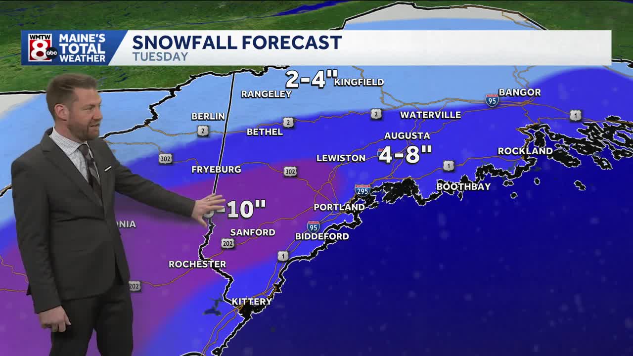 Tracking heavy snow in Maine